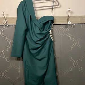 Lavish Alice emerald green midi dress.
